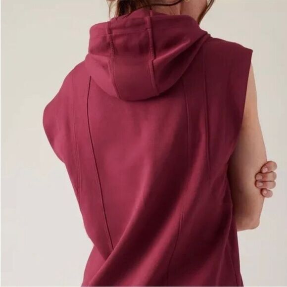 ATHLETA Sundown Sweatshirt Tank, Berry, Size Small - Picture 3 of 8